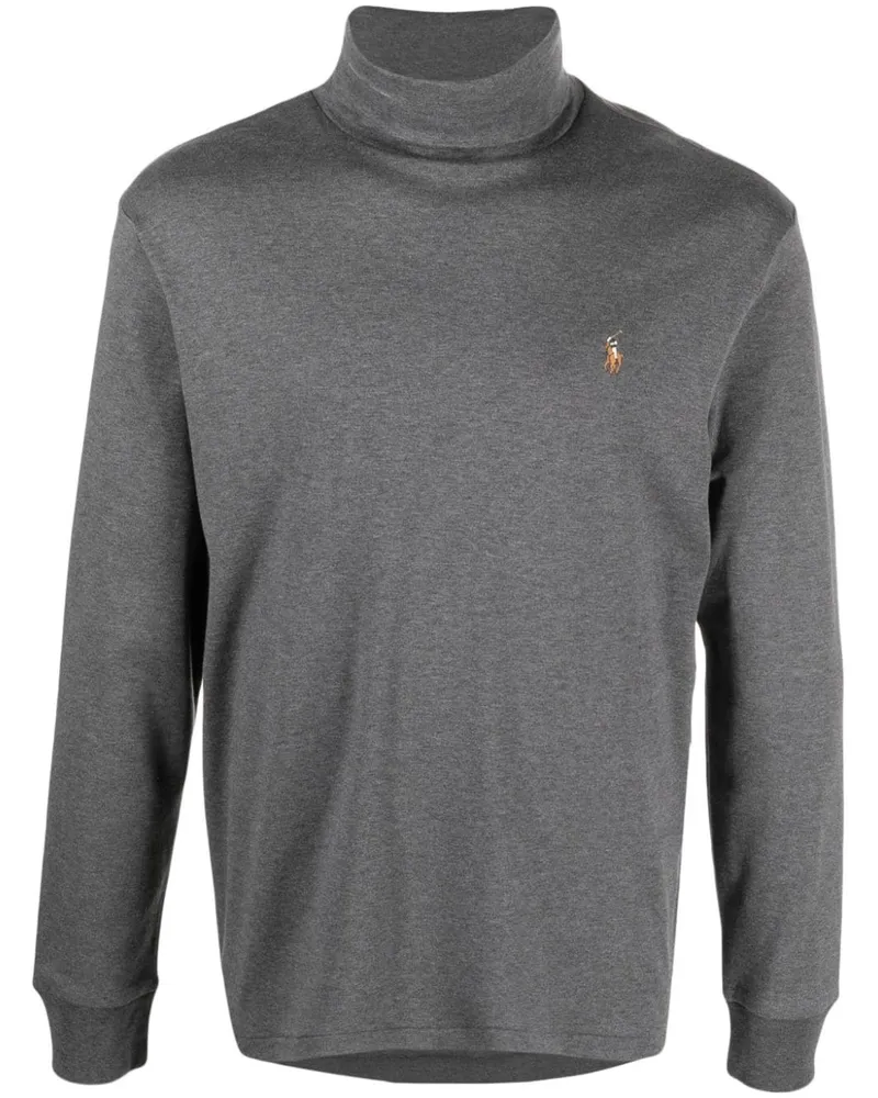 Ralph Lauren Rollkragenpullover mit Logo-Stickerei - Grau Grau