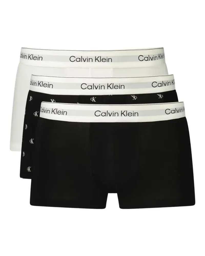 Calvin Klein Boxershorts mit Monogramm-Print (3er-Set) - Schwarz Schwarz