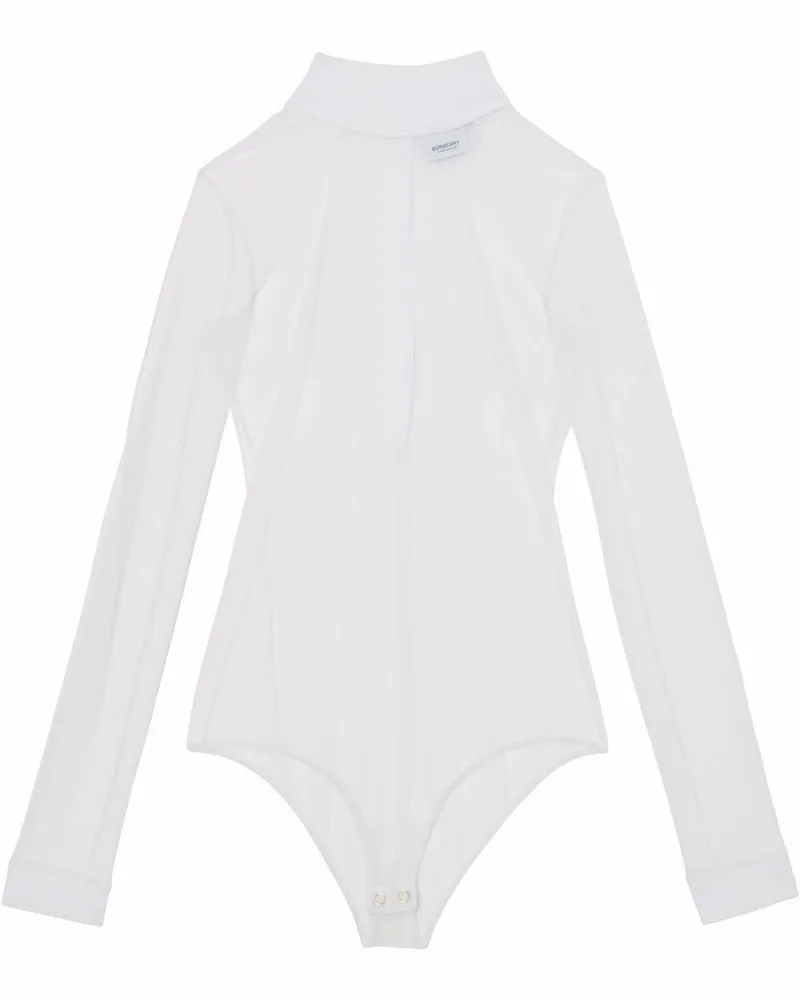 Burberry Langärmeliger Body - Weiß Weiß