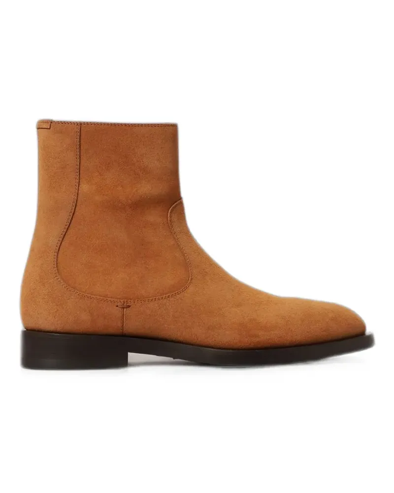Brunello Cucinelli suede ankle boots - Nude Nude