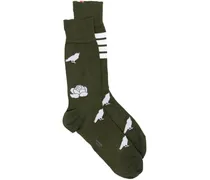 Jacquard-Socken mit 4-Streifen-Logo