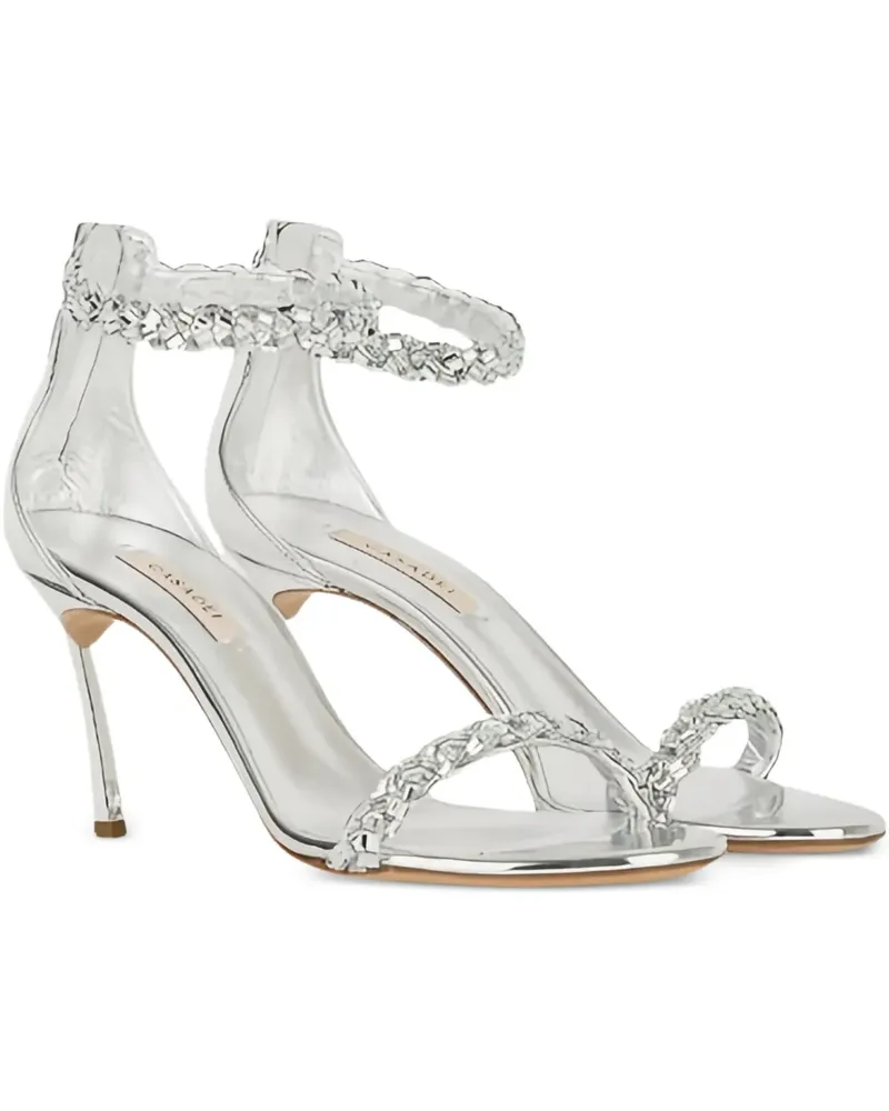 Casadei Starsway crystal-embellished sandals - Silber Silber