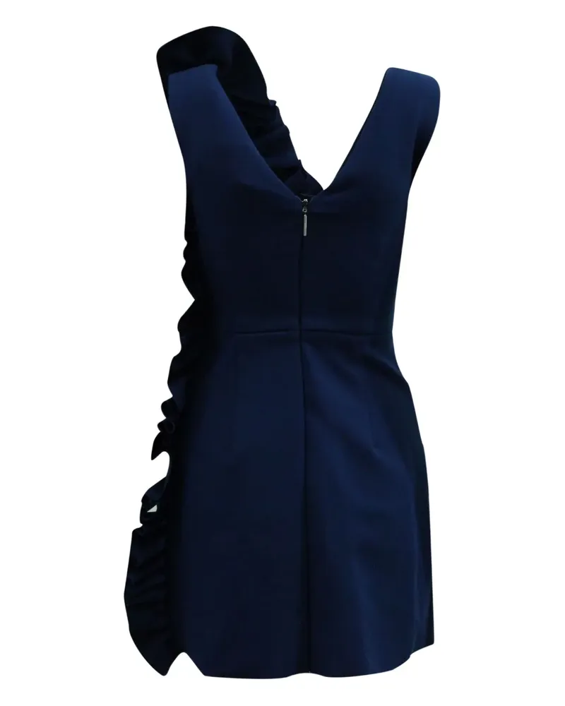 MSGM asymmetrical ruffled mini dress - Blau Blau