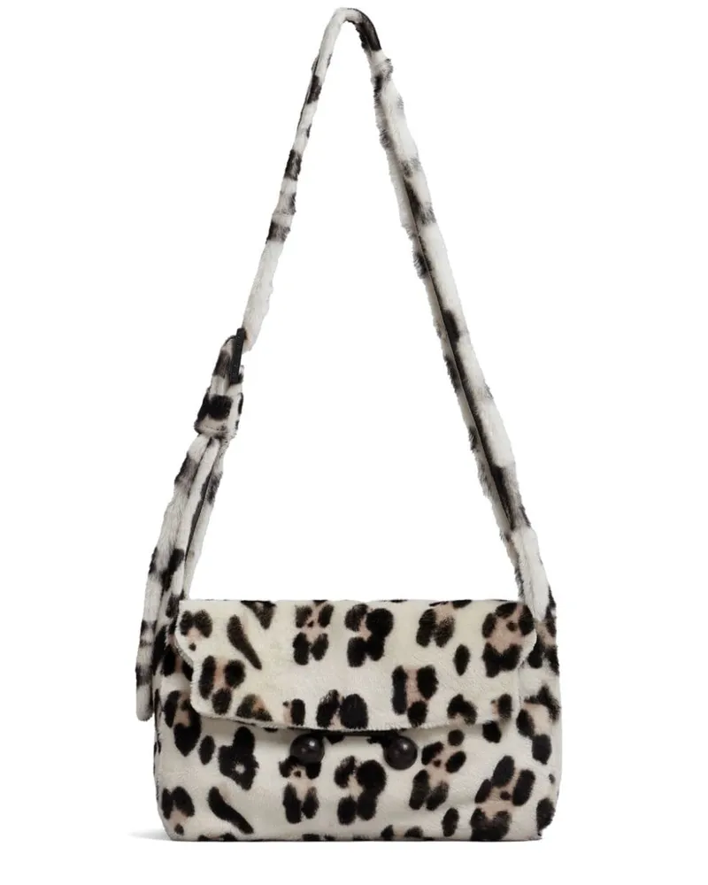 Marni Schultertasche mit Animal-Print - Weiß Weiß
