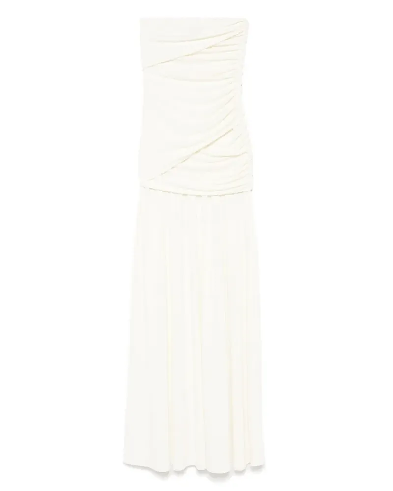 ANDAMANE Drapiertes Maxikleid - Weiß Weiß