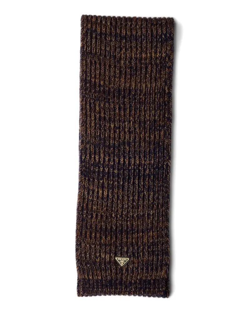 Prada Gerippter Fisherman's Triangel-Schal - Braun Braun