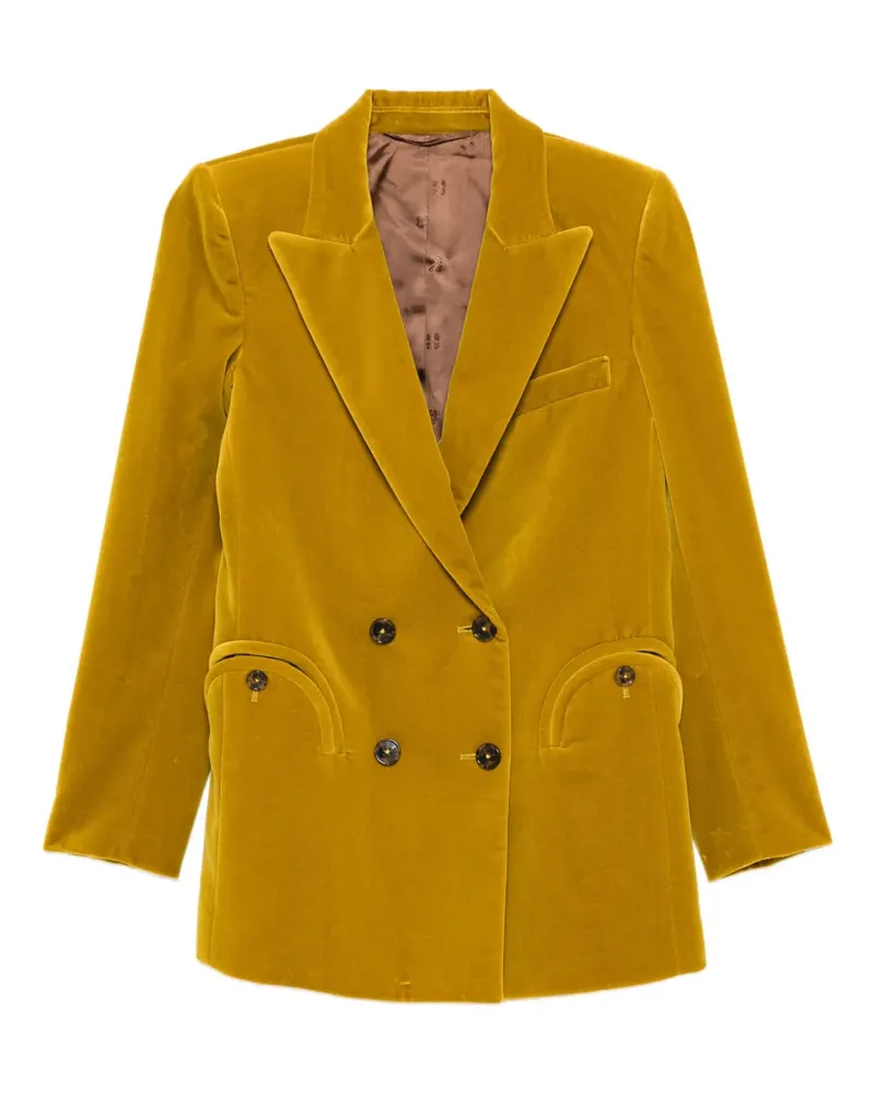 Blazé Milano velvet blazer - Gelb Gelb