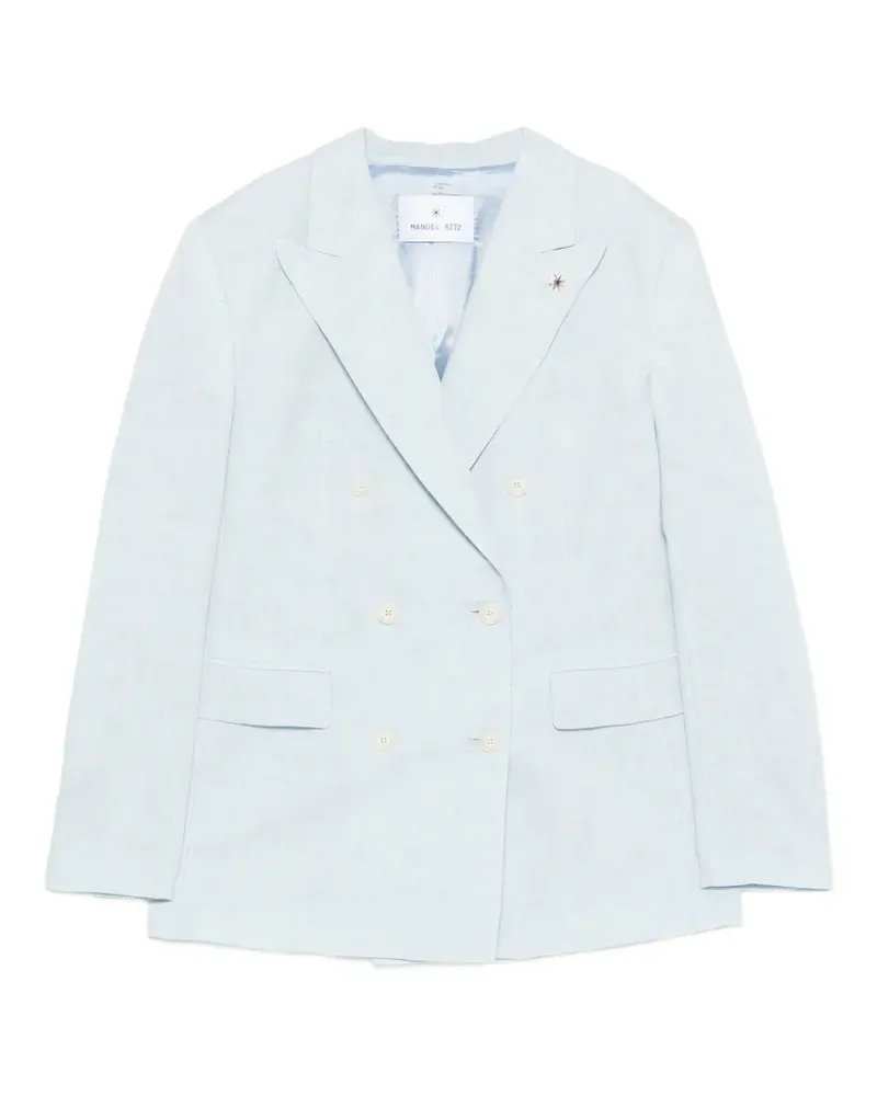 Manuel Ritz double-breasted blazer - Blau Blau