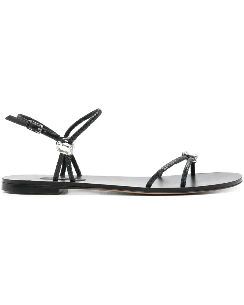 Casadei Sandalen mit Kristallen - Schwarz Schwarz