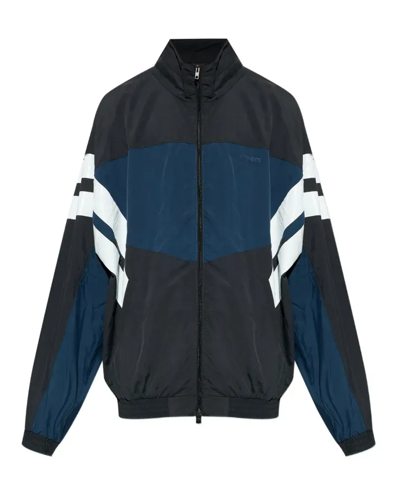VETEMENTS Colour-Block-Jacke mit gestreiften Ärmeln - Schwarz Schwarz
