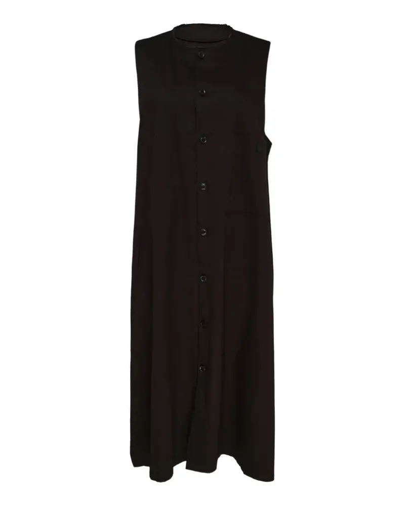 Yohji Yamamoto Kleid mit Knöpfen - Schwarz Schwarz
