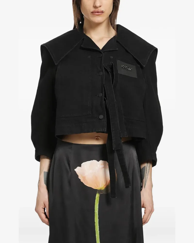 Simone Rocha cropped jacket - Schwarz Schwarz