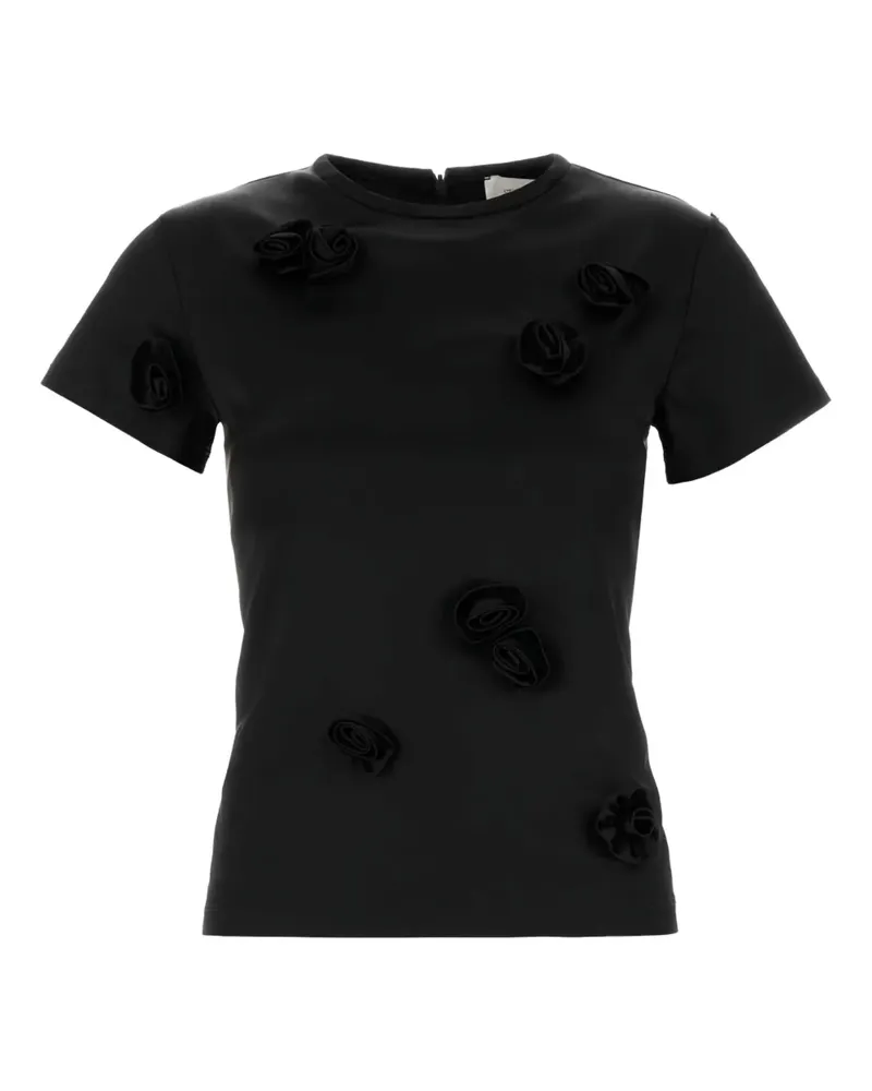 SPORTMAX Mendoza Oberteil mit Blumenapplikation - Schwarz Schwarz