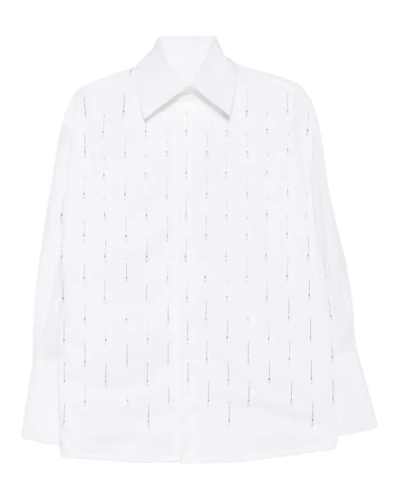 ARMARIUM Malik crystal-embellished long-sleeve shirt - Weiß Weiß