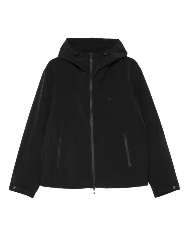 Emporio Armani Kapuzenjacke mit Reißverschluss - Schwarz Schwarz