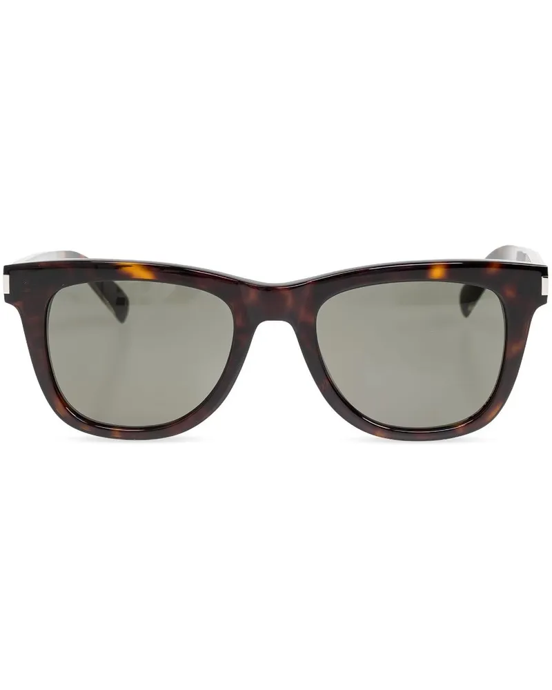 Saint Laurent Sonnenbrille mit Logo-Gravur - Braun Braun