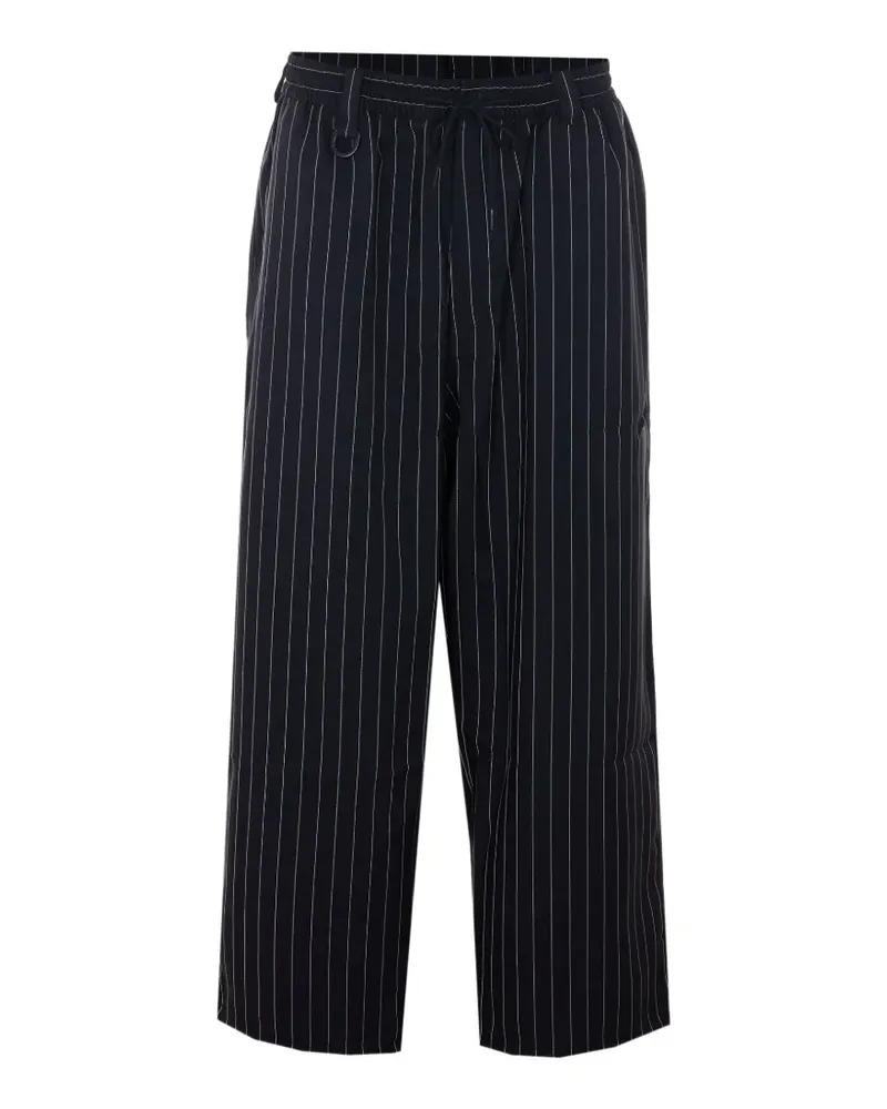 Y-3 striped-pattern elasticised trousers - Schwarz Schwarz