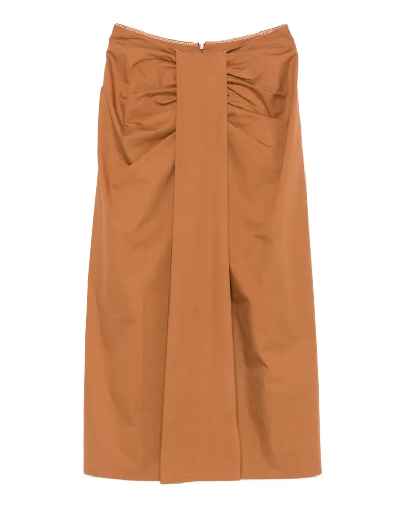 ..,merci gathered midi skirt - Braun Braun