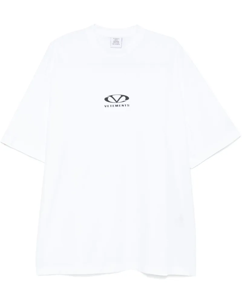 VETEMENTS T-Shirt mit Logo-Print - Weiß Weiß