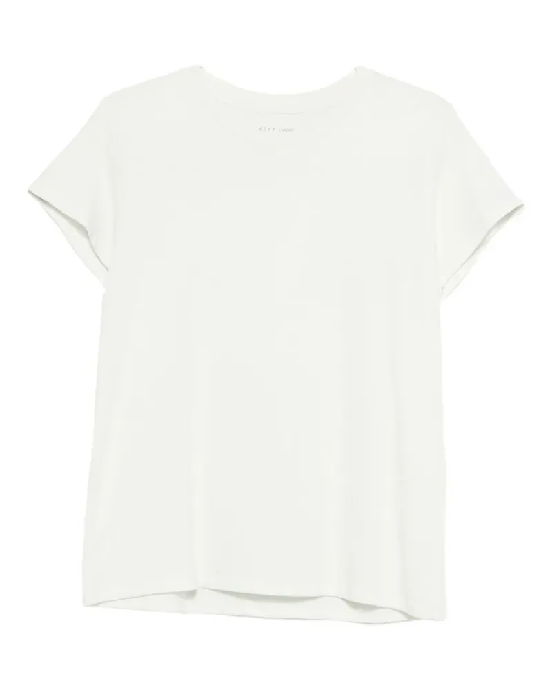 6397 short-sleeve cotton top - Weiß Weiß