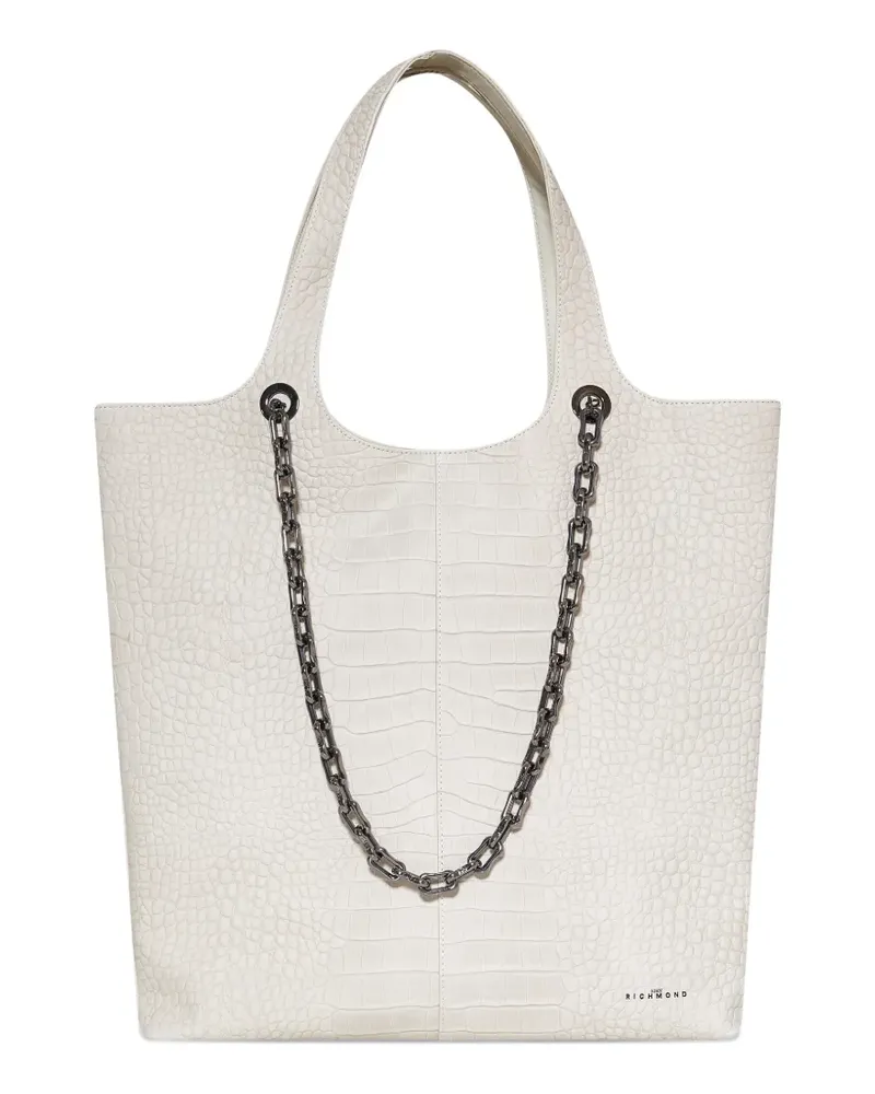 John Richmond croc-effect chain-link tote bag - Grau Grau