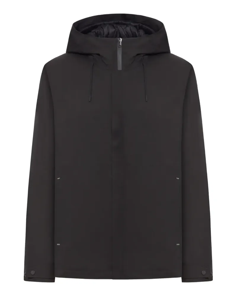 Woolrich hooded zip-up jacket - Schwarz Schwarz