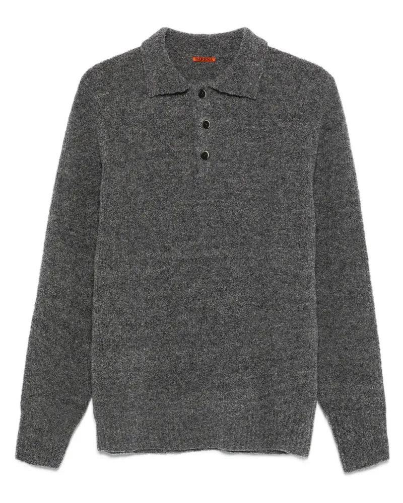 BARENA Poloshirt mit Knopfleiste - Grau Grau