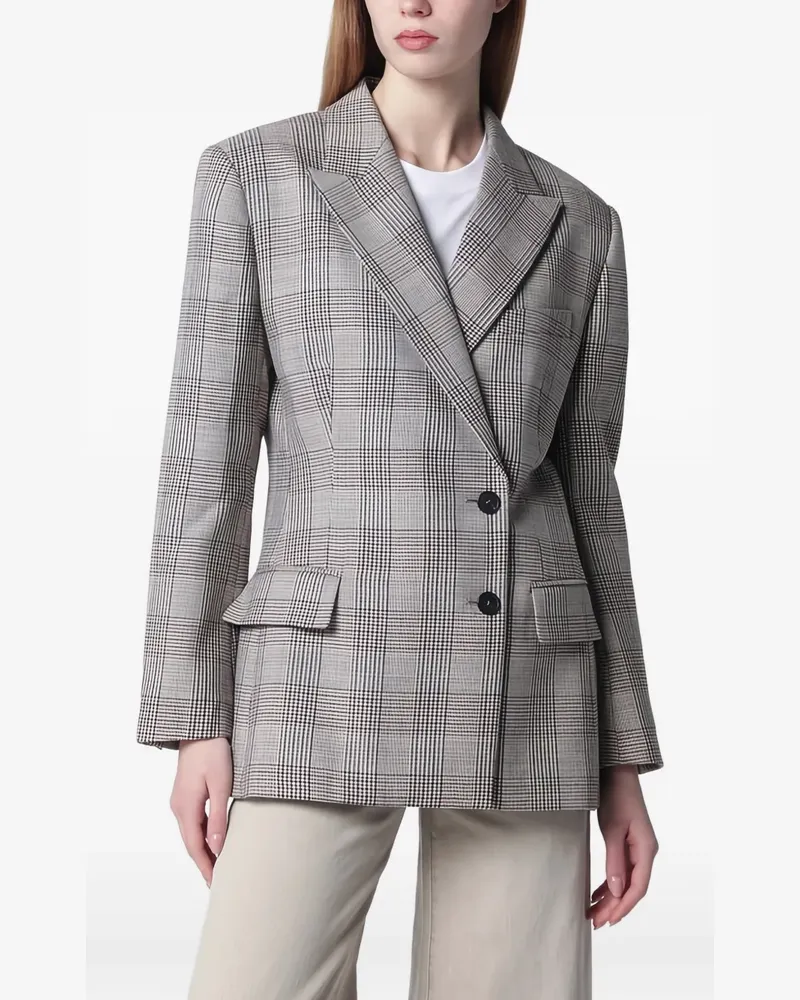 Anine Bing Karierter Aretha Blazer - Nude Nude