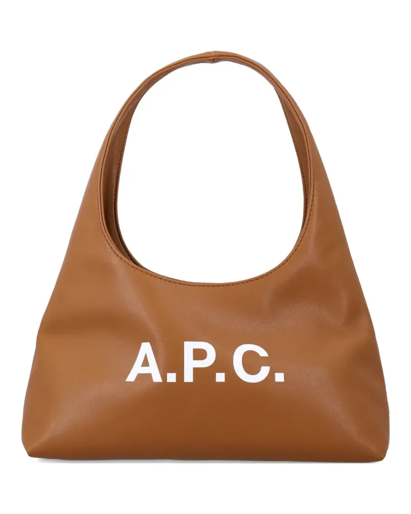 A.P.C. Ninon logo lettering mini bag - Braun Braun