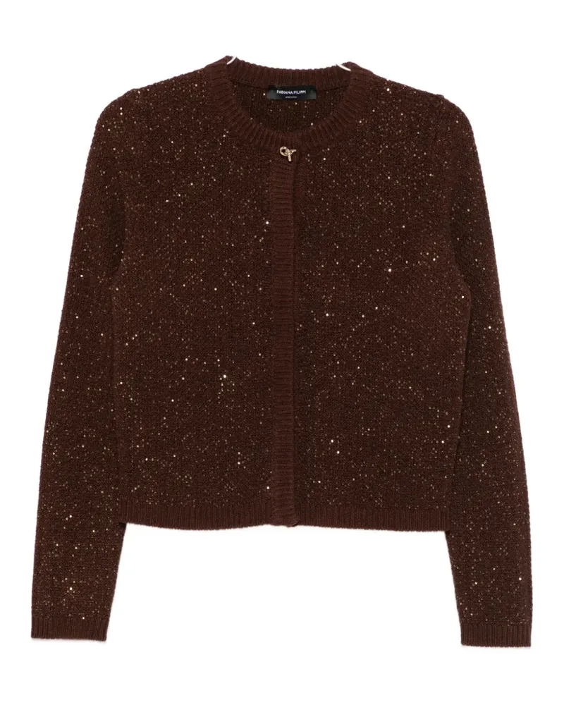 Fabiana Filippi sequin-embellished cardigan - Braun Braun