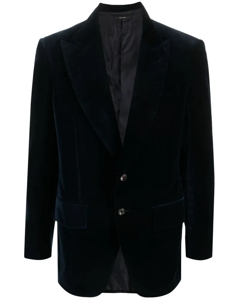 Tom Ford Sakko aus Samt - Blau Blau