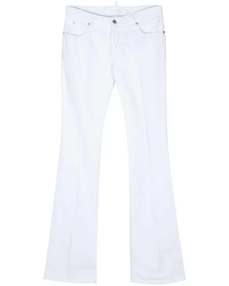 Dsquared2 Halbhohe Schlagjeans - Weiß Weiß