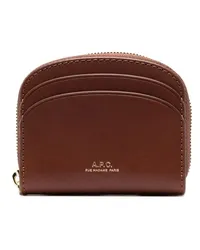 A.P.C. Mini Demi-Lune Portemonnaie Braun