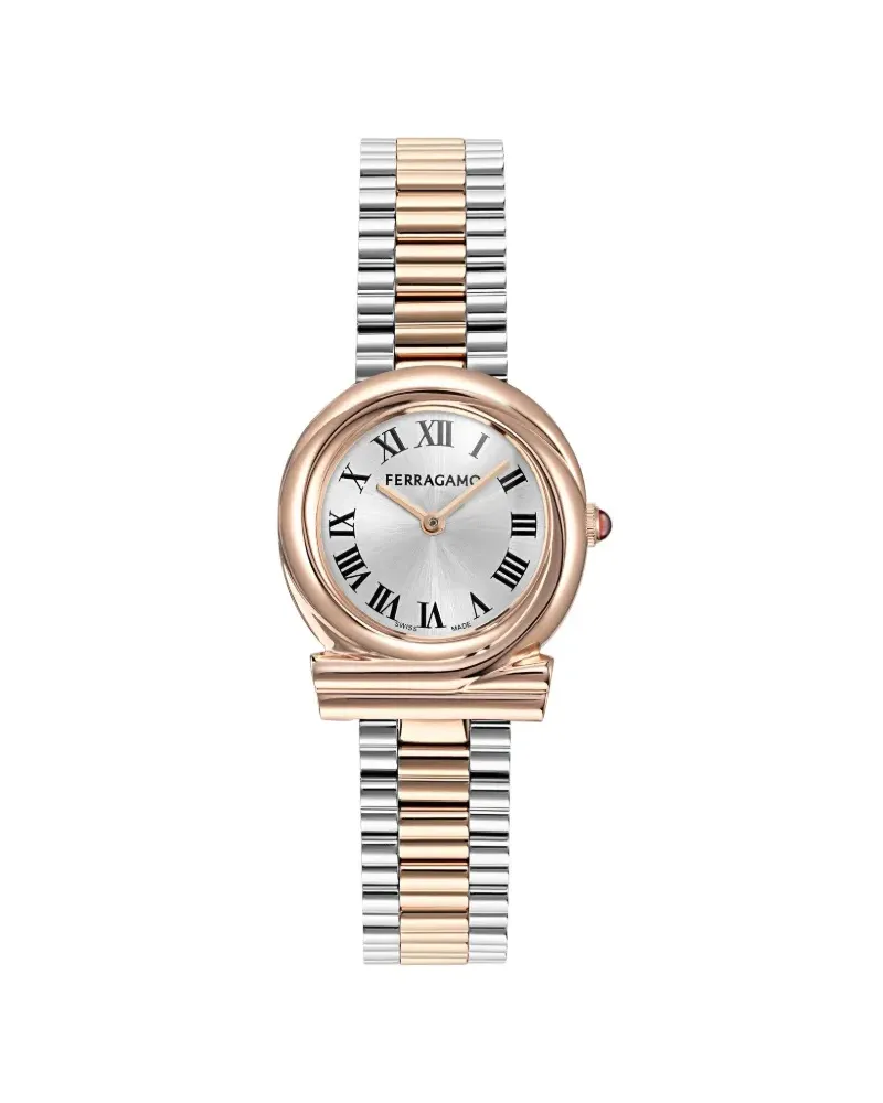 Ferragamo Gancini Twisted 28mm Uhr - Silber Silber