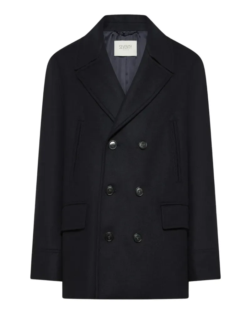 Seventy double-breasted pea coat - Blau Blau