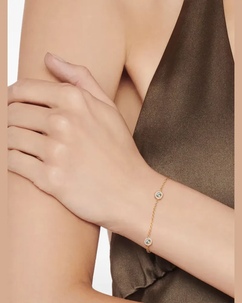 Kiki McDonough 18kt Grace Gelbgoldarmband mit grünem Amethyst und Diamanten Gold