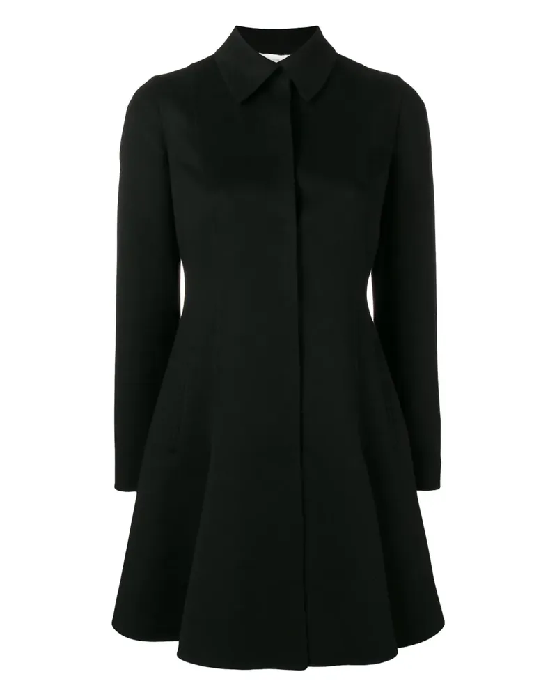 Valentino Garavani Einreihiger Mantel - Schwarz Schwarz