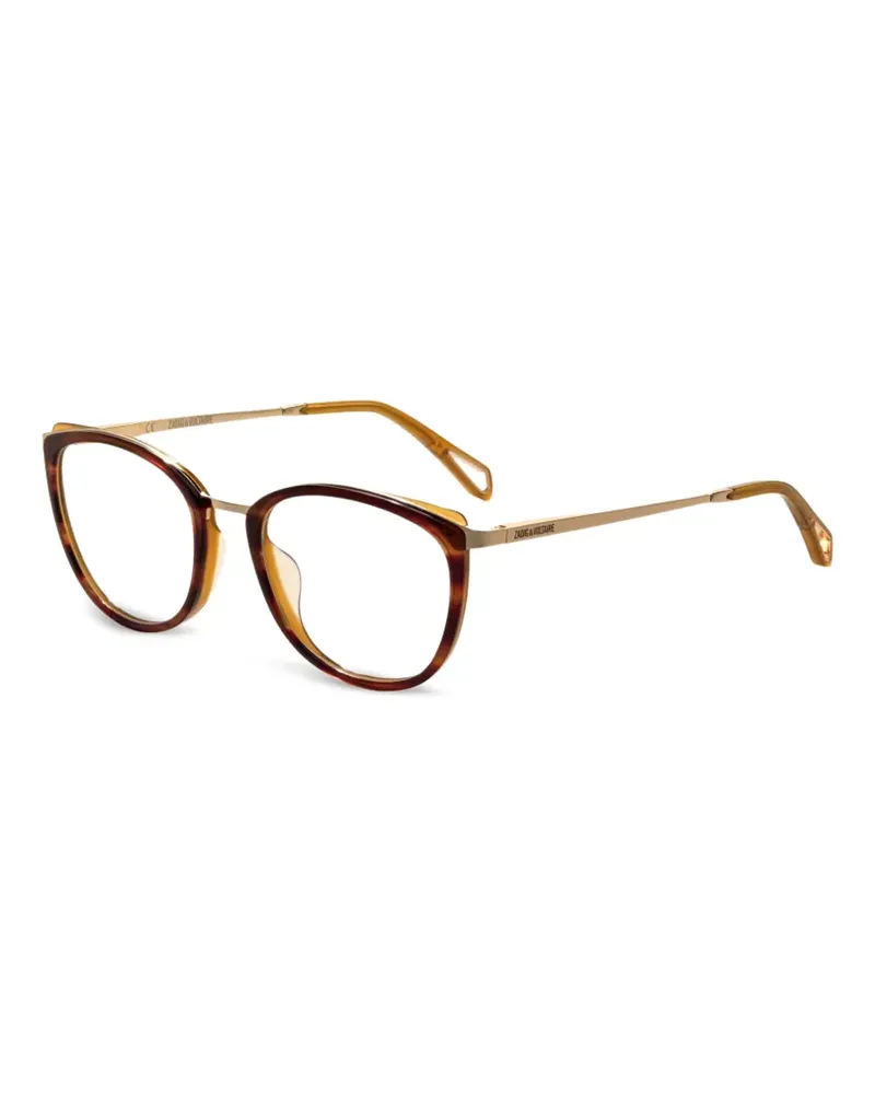 Zadig & Voltaire Cat-Eye-Brille in Schildpattoptik - Braun Braun