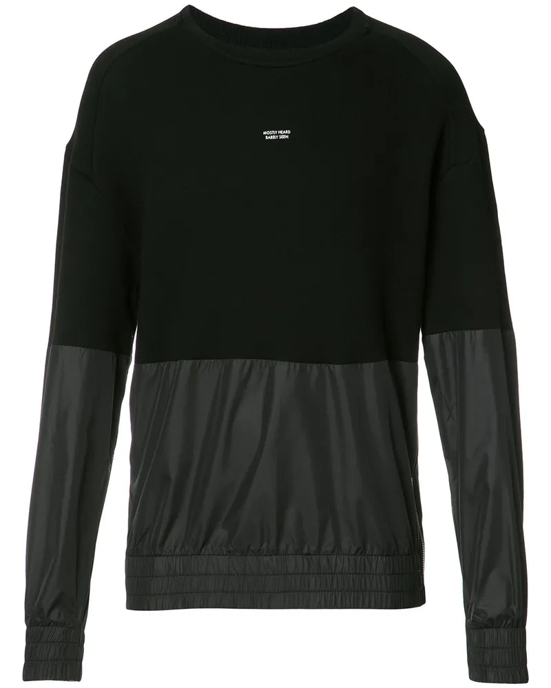Mostly Heard Rarely Seen Sweatshirt in Colour-Block-Optik - Schwarz Schwarz