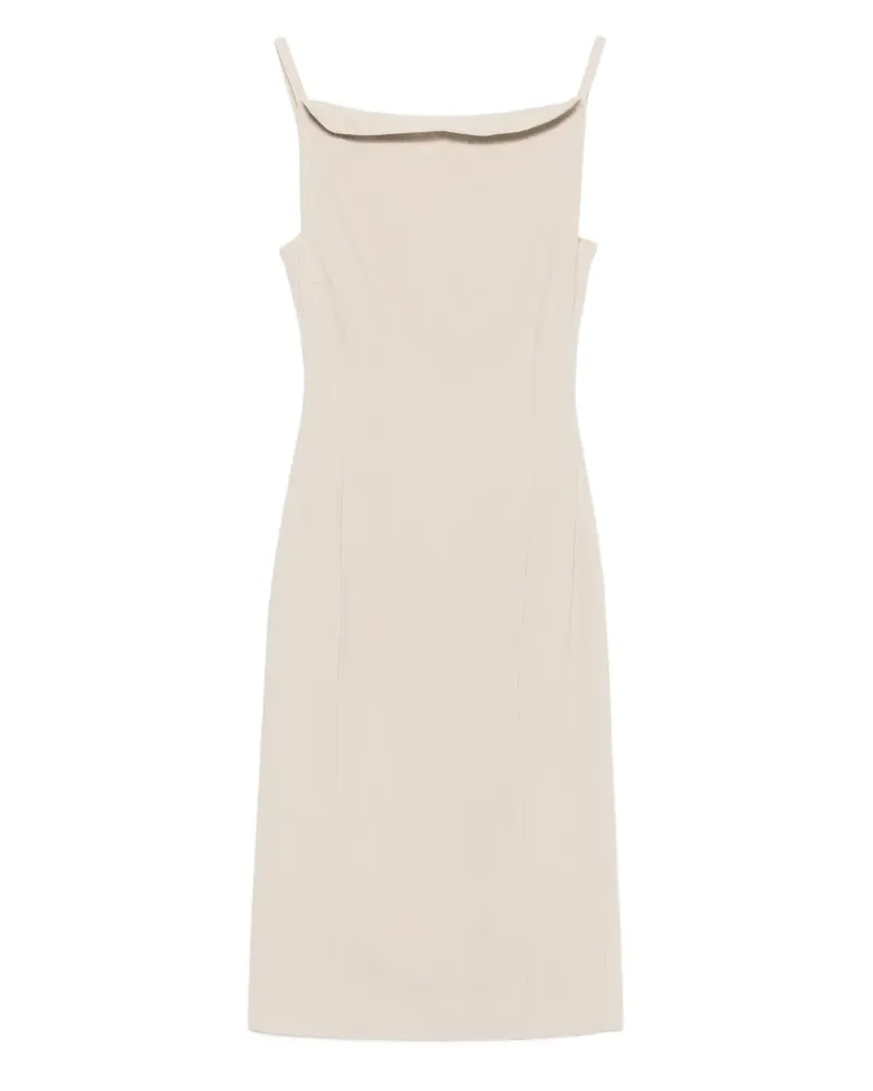 Nanushka Midikleid mit eckigem Ausschnitt - Nude Nude