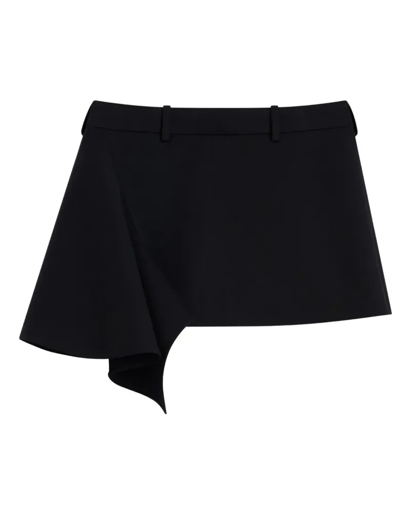 Givenchy Asymmetrischer Minirock mit Rüschen - Schwarz Schwarz