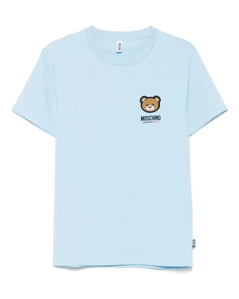 Moschino T-Shirt mit Logo-Applikation - Blau Blau