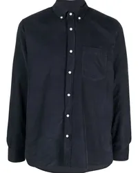 Officine Generale Button-down-Hemd aus Cord Blau