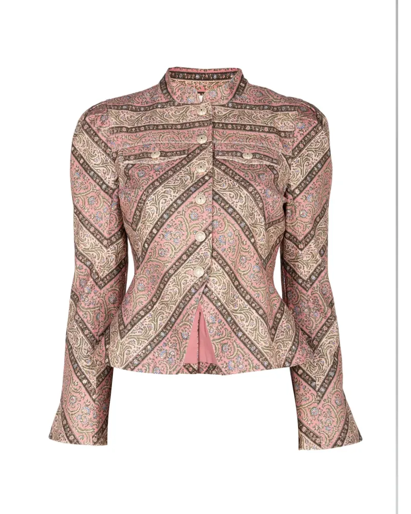 Cinq à Sept Avril Jacke mit Paisley-Print - Rosa Rosa