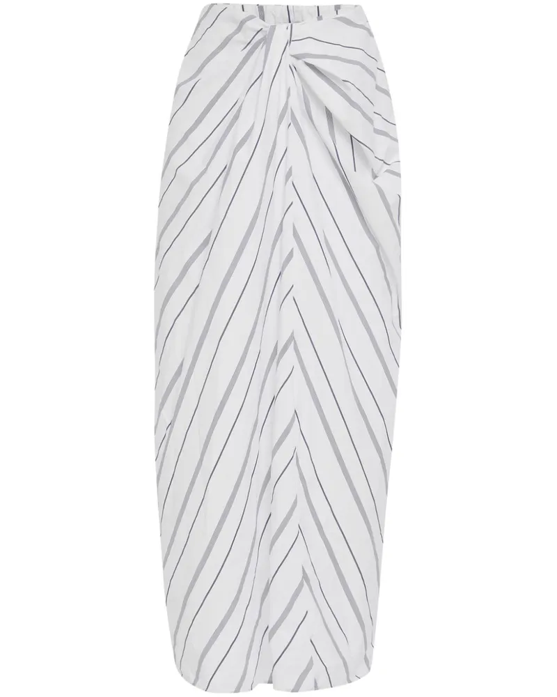 Rosetta Getty Twist Maxirock - Weiß Weiß
