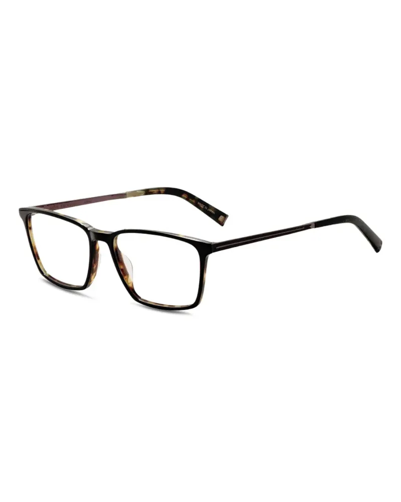 John Varvatos Eckige Brille in Schildpattoptik - Schwarz Schwarz