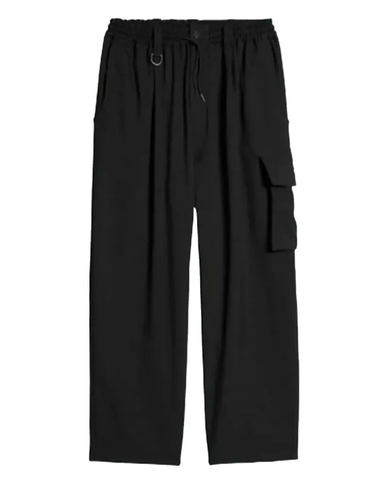 Y-3 elasticated-waist cargo pants - Schwarz Schwarz