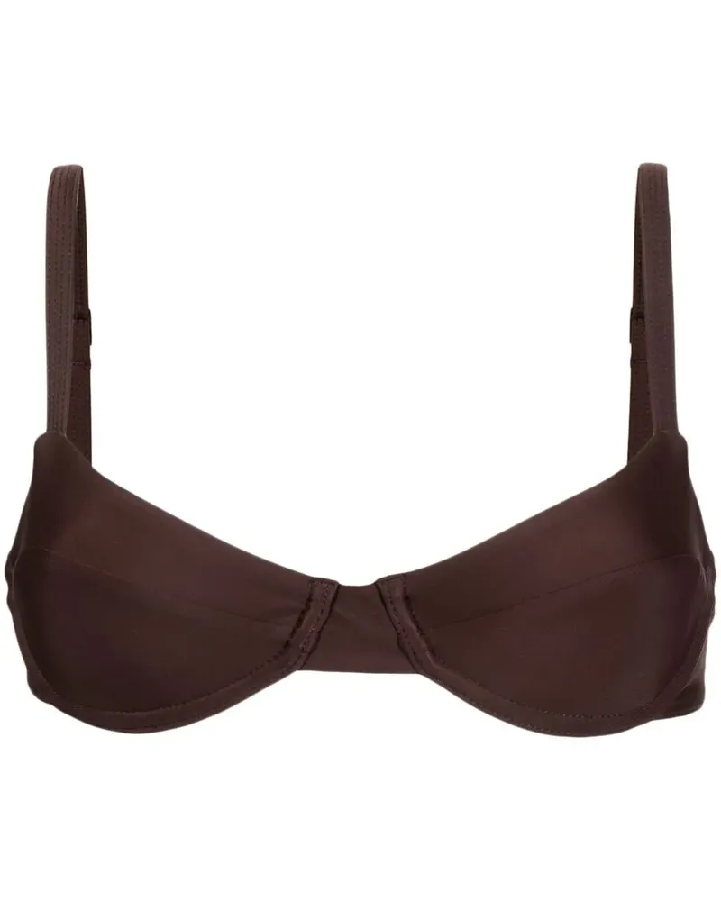 Matteau Klassisches Bikinioberteil - Braun Braun