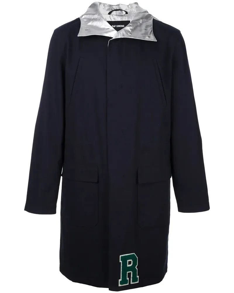 Raf Simons Parka mit Kapuze - Blau Blau