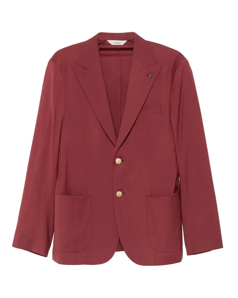 PAOLONI peak-lapel single-breasted blazer - Rot Rot